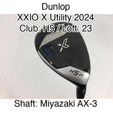 Dunlop XXIO X Utility 2024 H5 Hybrid  23 Miyazaki AX-3 Stiff Regular Right-Hande