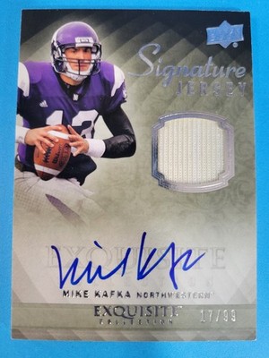 Mike Kafka 2010 Exquisite Collection /99 Auto Game Used Jersey Rookie ESJ-MK