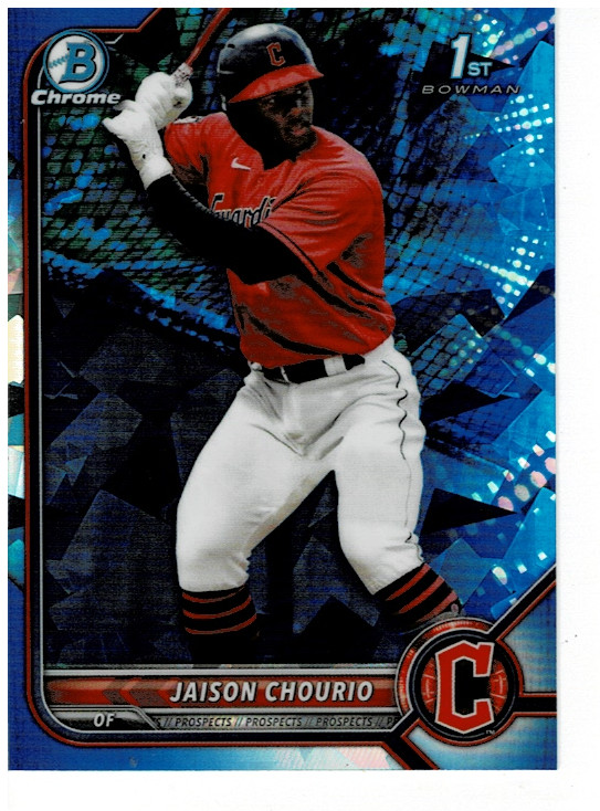 Jaison Chourio 2022 Bowman Chrome Sapphire 1st #BCP-174 Cleveland Guardians