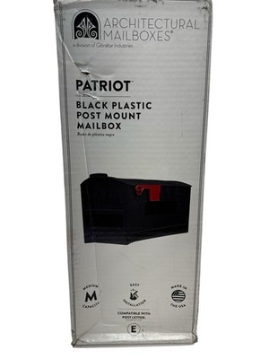 Architectural Mailboxes Patriot Plastic Post Mount Mailbox Medium GMB505BAM (OB)