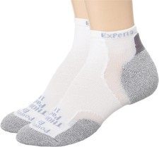 Thorlos Womens Experia Xccu Thin Cushion Low Cut Running Socks, White 1 Pair...