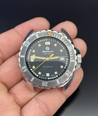 Submarex Automatic 2520 VTG 1970's Diver's 1000 ft Swiss Made 40mm Watch - WORKS