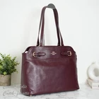 COACH CCZ07 Easton Tote Bag in Shiny Smooth Leather Gold/Dark Wine NWT
