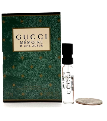 3 X Gucci MEMOIRE D'UNE ODEUR Eau de Parfum .05oz/1.5ml Samples