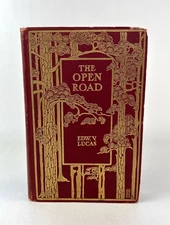 1909 Antique Book THE OPEN ROAD by E. V. Lucas Gilded Edges