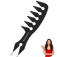 Men's Wide Tooth Texture Comb for Easy Hair Styling Volume Grooming