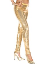 Adult Sequin Women Leggings Gold  Leggings
