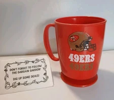 Vintage San Francisco 49ers Plastic Travel Cup Betras  Plastics Trip Sip