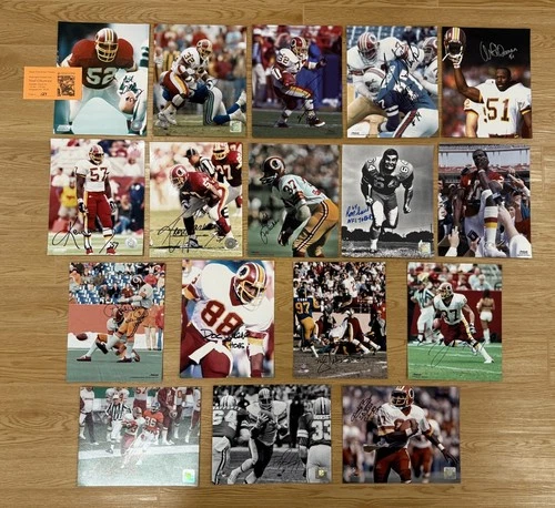 Lot of 17 Washington Redskins Signed Autographed 8X10 Photographs NFL - 4