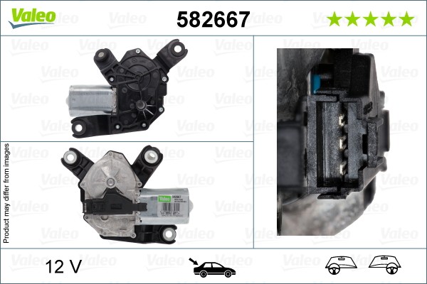 Valeo 582667 Wischermotor Hinten FÜR Opel Vauxhall-image