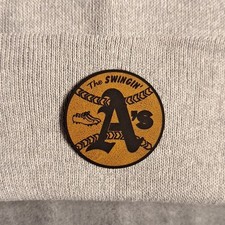 Athletics Leather Round Patch MLB (Patch Only)