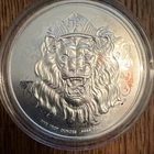 5 oz .999 Fine Silver Roaring Lion New Zealand coin high relief 2022