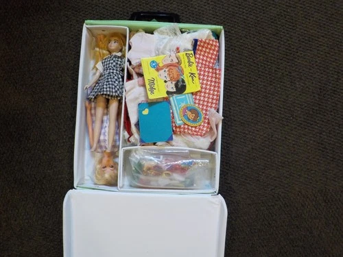 1968 World Of Barbie Doll Case W/ Barbie Skipper Clone Dolls & Clothes Lot 27
