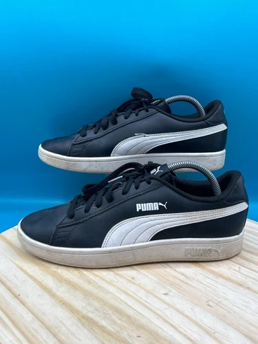 Puma Smash V2 374513 04 Sneakers sportive da uomo taglia 9 nere con lacci in pelle