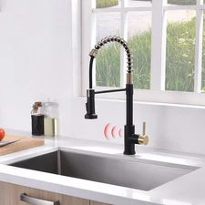 Smart Touchless Kitchen Faucet: Black, Hands-Free