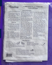 Herrschners Enticing Butterflies Table Runner #110084 NEW