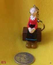 Popeye Olive Oyl Toy Key Chain 1996 Mint in Factory Sealed Bag