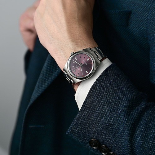 Rolex Oyster Perpetual 41 Orologio 41MM Viola Indice Indicatori Ore Quadrante Acciaio Inox... - Foto 6 di 10