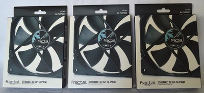 Fractal Design Dynamic X2 GP‑14 PWM 140mm Case Fan – Lot of 3 – New in Box - Image 1 of 3