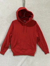 J.Crew Sportswear Hoodie Mens Medium Red Pullover Long Sleeve Heavyweight
