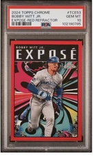 24 Topps Chrome Update Series - Exposé Bobby Witt Jr. #TCE-53 Red Ref 2/5 PSA 10