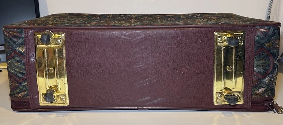 VTG Luggage Set Diane von Furstenberg Tapestry Jacquard Floral 3 Piece Colorful - Image 4 of 4