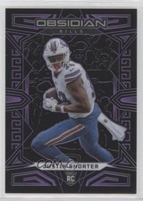 2023 Panini Obsidian Purple Electric Etch 57/75 Justin Shorter #110 14lt