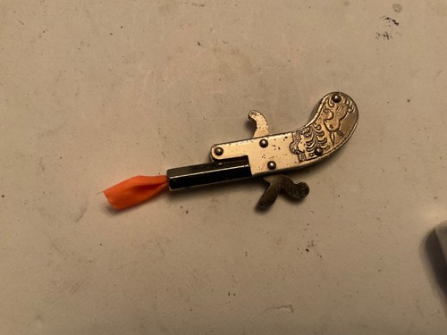 Vintage Chadwick Little Atom Gun Flintlock Fire Pistol Tie Clip Japan - Picture 3 of 11