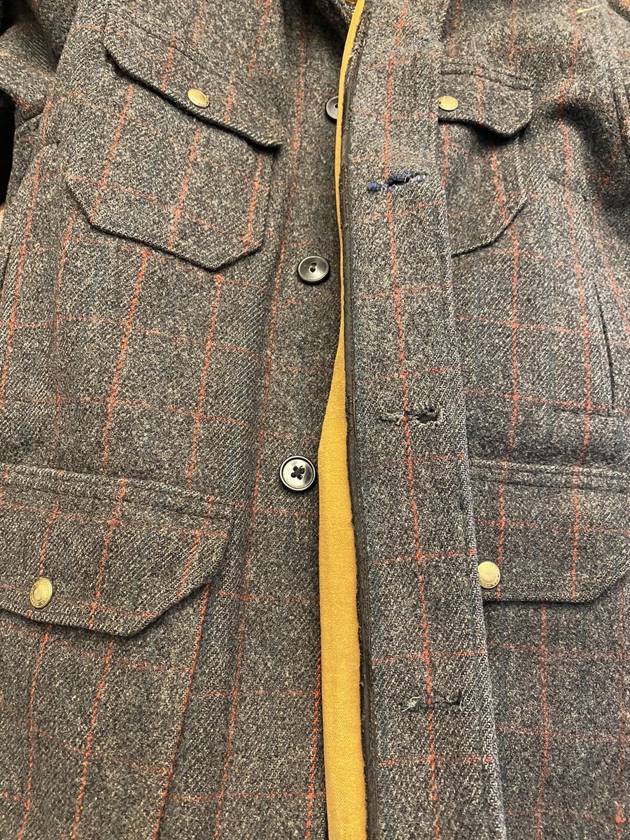 Vintage 60s Woolrich Gray Pinstripe Hunting Field Coat Vintage 60s Woolrich Gray Pinstripe Hunting Field Coat