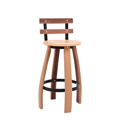 Sgabello da bar in legno di rovere 