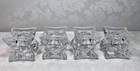 Set Of 4 Michael C Fina Fifth Avenue 24% Lead Crystal Star Taper Candle Holders