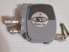 1950's Keystone K-4C Electric Eye 8MM Movie Camera Wide Angle 3 Lens NOT TESTED