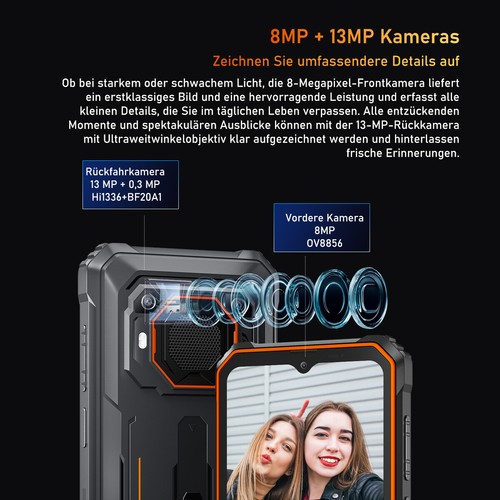 Blackview BV6200 Pro 4G Outdoor Telefon komórkowy 18GB + 128GB 6,56" 13000mAh Android 14 NFC - Zdjęcie 8 z 16