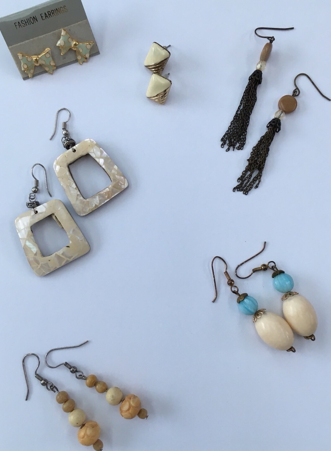 Bulk Lot 6 Pairs Unique Vintage Jewellery Earrings ‘… Gem