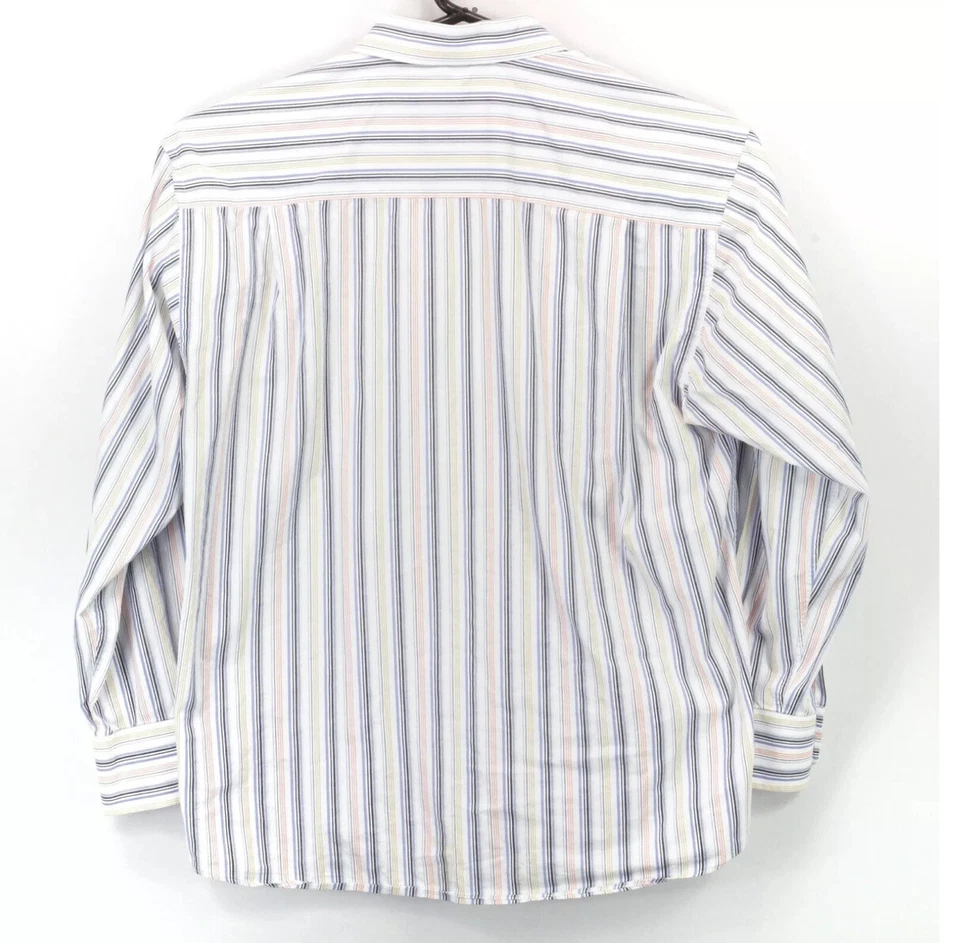 Camisa Michael Brandon Chemise Para Hombre Abotonada LS 2XL XXL Multicolor Rayas Usada en Excelente Condición Foto 2 de 4