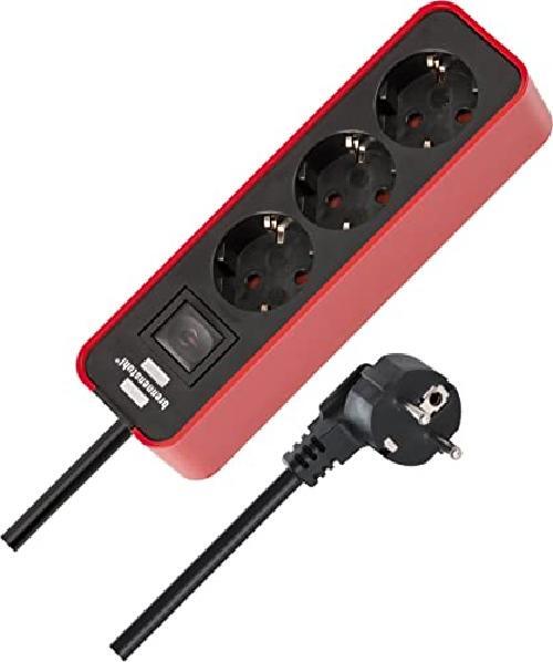BRENNENSTUHL A1945451201153230070 1153230070 Base múltiple Ecolor Roja Negra con