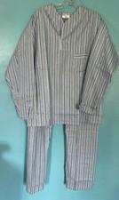 Vintage Textron Striped Cotton Pajamas Size C XL New W/out Package
