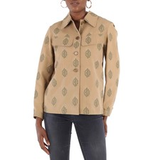 Chloe Ladies Beige Embroidered Shirt Jacket