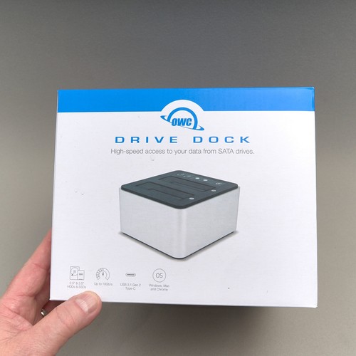OWC Drive Dock USB-C Dual Drive Bay Solution USB 3.1 Gen 2 for Mac and PC NEW - Afbeelding 2 van 9