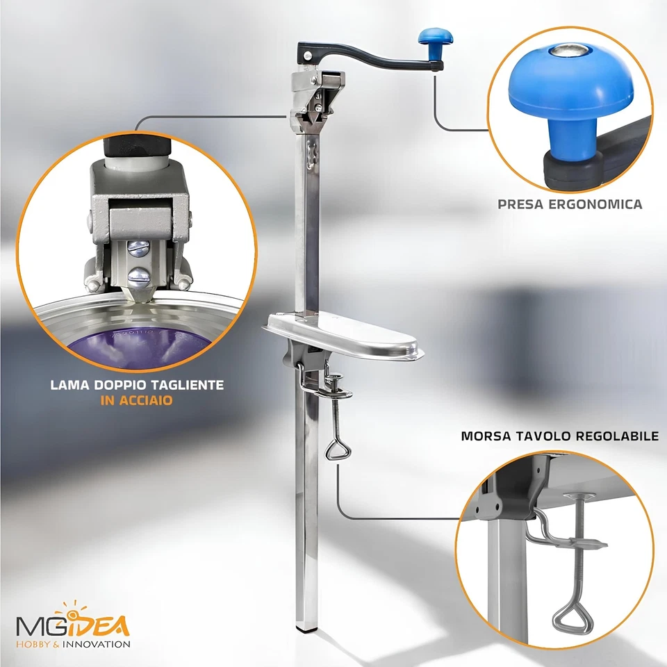 APRISCATOLE PROFESSIONALE APRI BARATTOLO  ACCIAIO REGOLABILE RICONDIZIONATO - Immagine 2 di 4