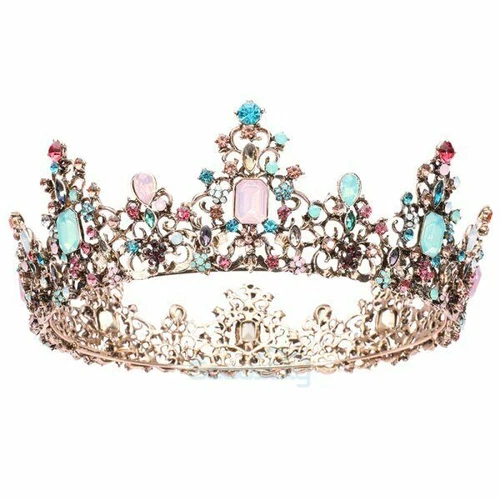 Coronas Tiaras Cristal Perla Novia Boda Corona para Mujer Princesa Tiara - Imagen 33 de 76