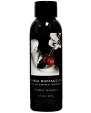 Earthly Body Edible Massage Oil Cherry Burst Flavored - 2 oz