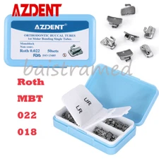 AZDENT Dental Orthodontic Buccal Tubes 1st 2nd Molar Roth MBT 022 Bondable Tube