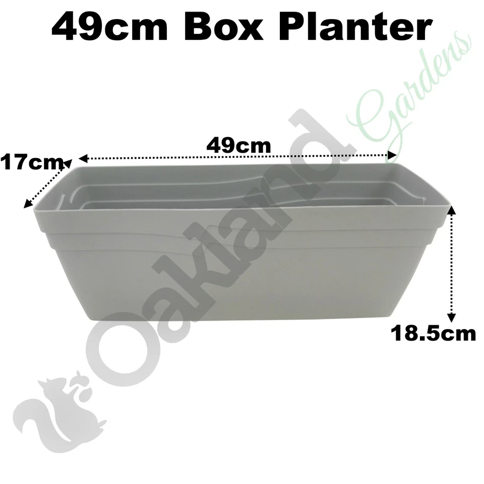 Box Planter Window Garden Trough Seed Herb Strong Plant Pot Pastel Coloured - Image 2 of 4