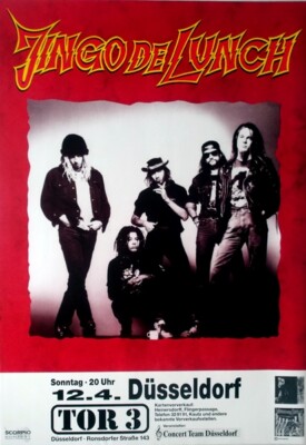 JINGO DE LUNCH - 1992 - Live In Concert - B.Y.E. Tour - Poster - Düsseldorf