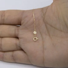 0.6mm Box Chain Extender for Necklace Bracelet Chain 10K Yellow Gold