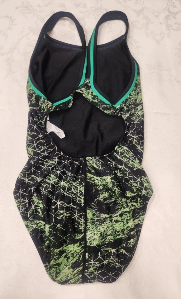 Traje de baño Dolfin niñas 1 pieza talla 32 usado equipo de natación competencia atlético usado en excelente estado Foto 2 de 4