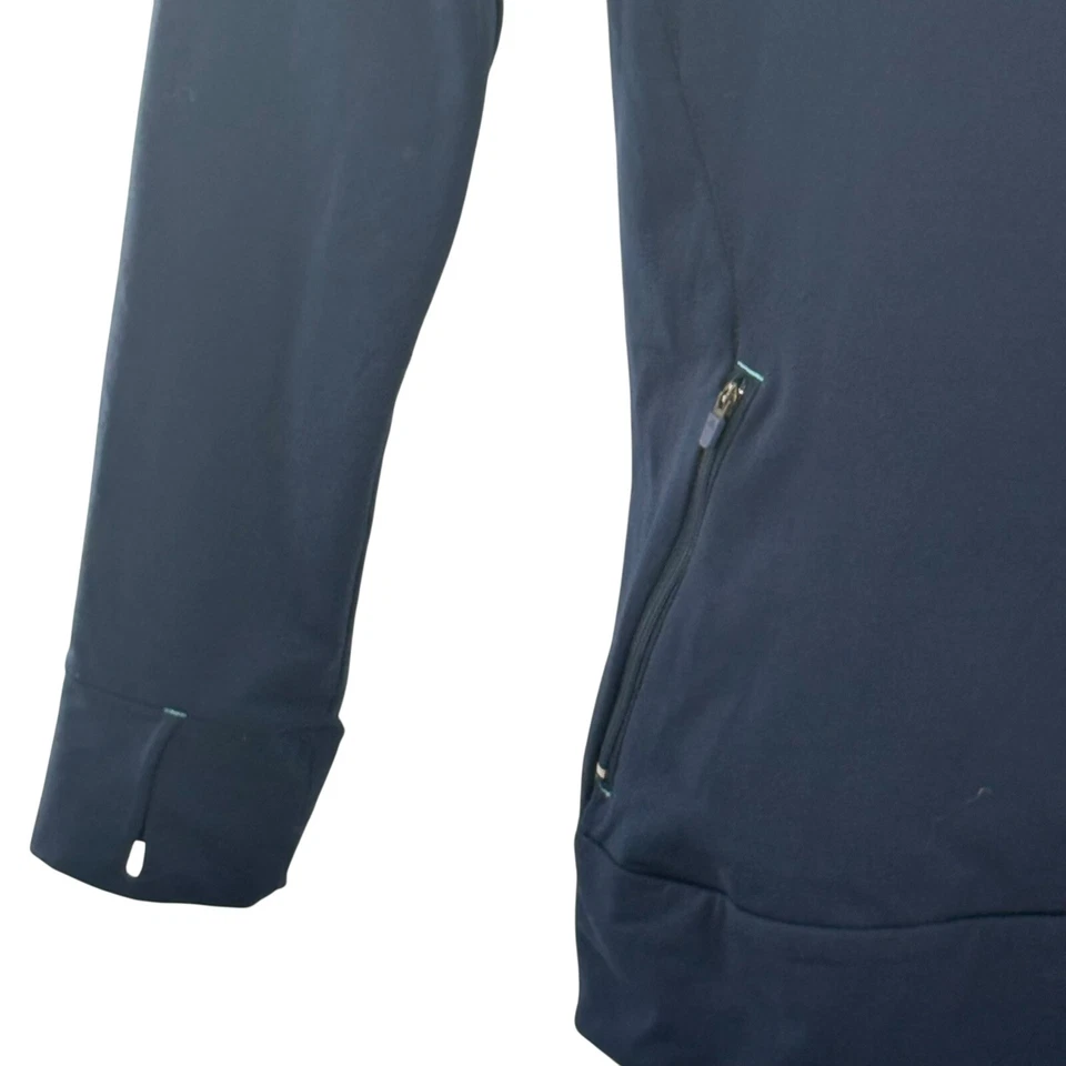Adidas Techfit Pullover Running Jacket Thumb Holes Zip Pockets Two Toned Blue M - Image 4 of 4