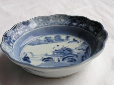 Antique Japanese Imari Arita bowl marked Fuku 1780-1830 handpainted #4247