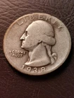 1938 S  U.S. Washington Quarter Silver 25 Cents Coin